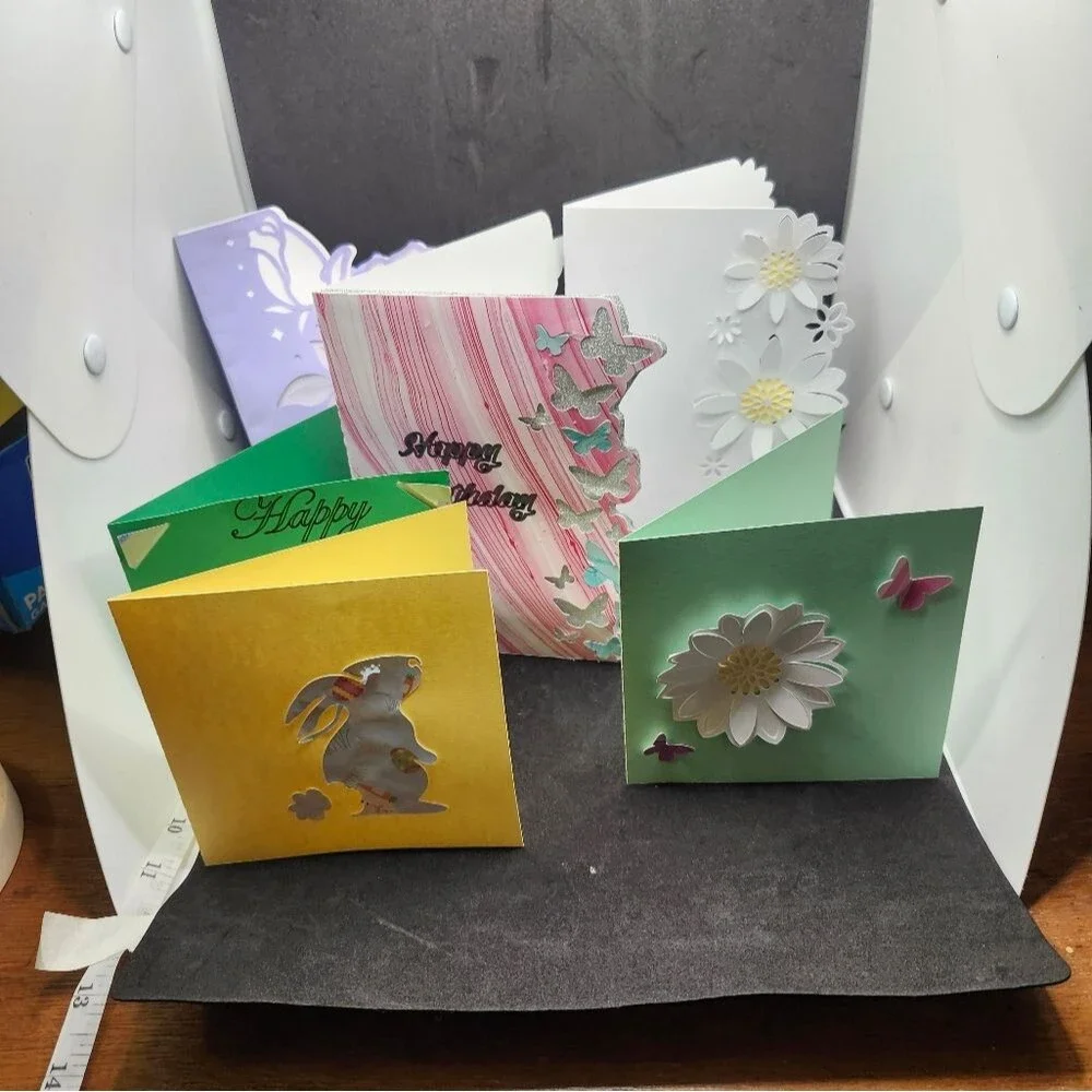 Hand Crafted Colorful All Occasoin Cards Set of 12